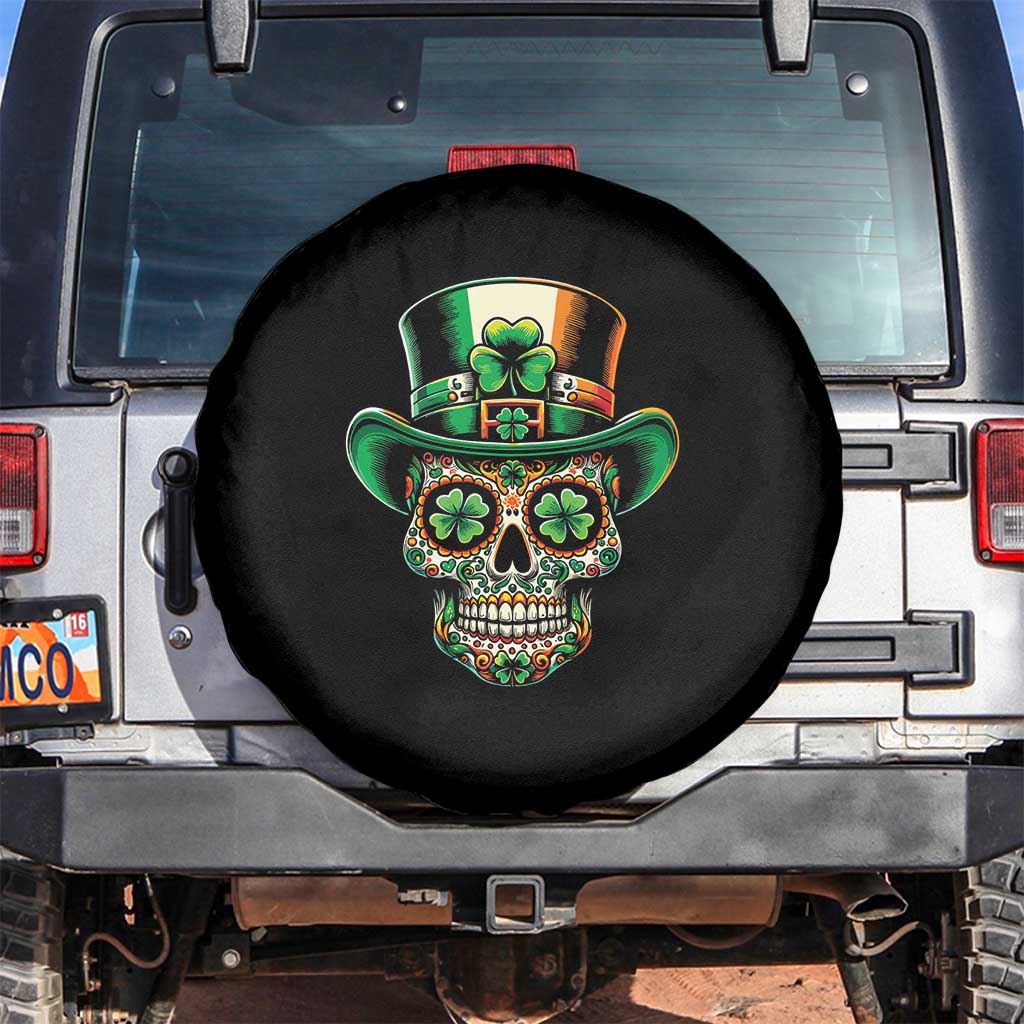 San Patties Irish Sugar Skull Spare Tire Cover St Patricks Day Of The Dead