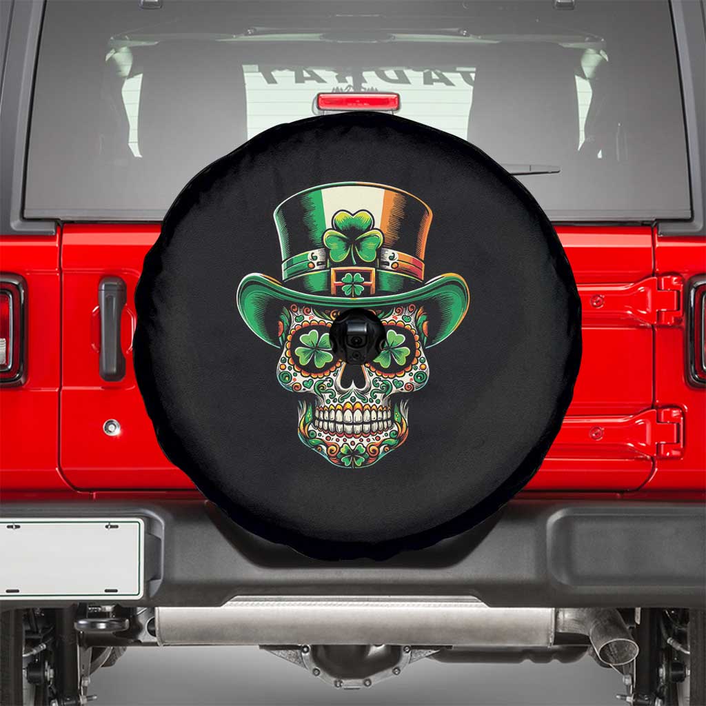 San Patties Irish Sugar Skull Spare Tire Cover St Patricks Day Of The Dead
