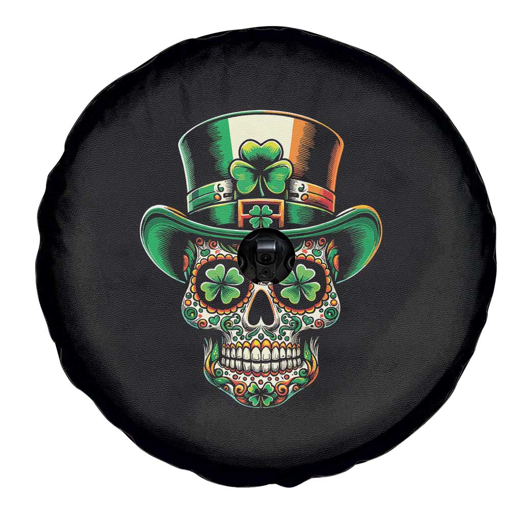 San Patties Irish Sugar Skull Spare Tire Cover St Patricks Day Of The Dead