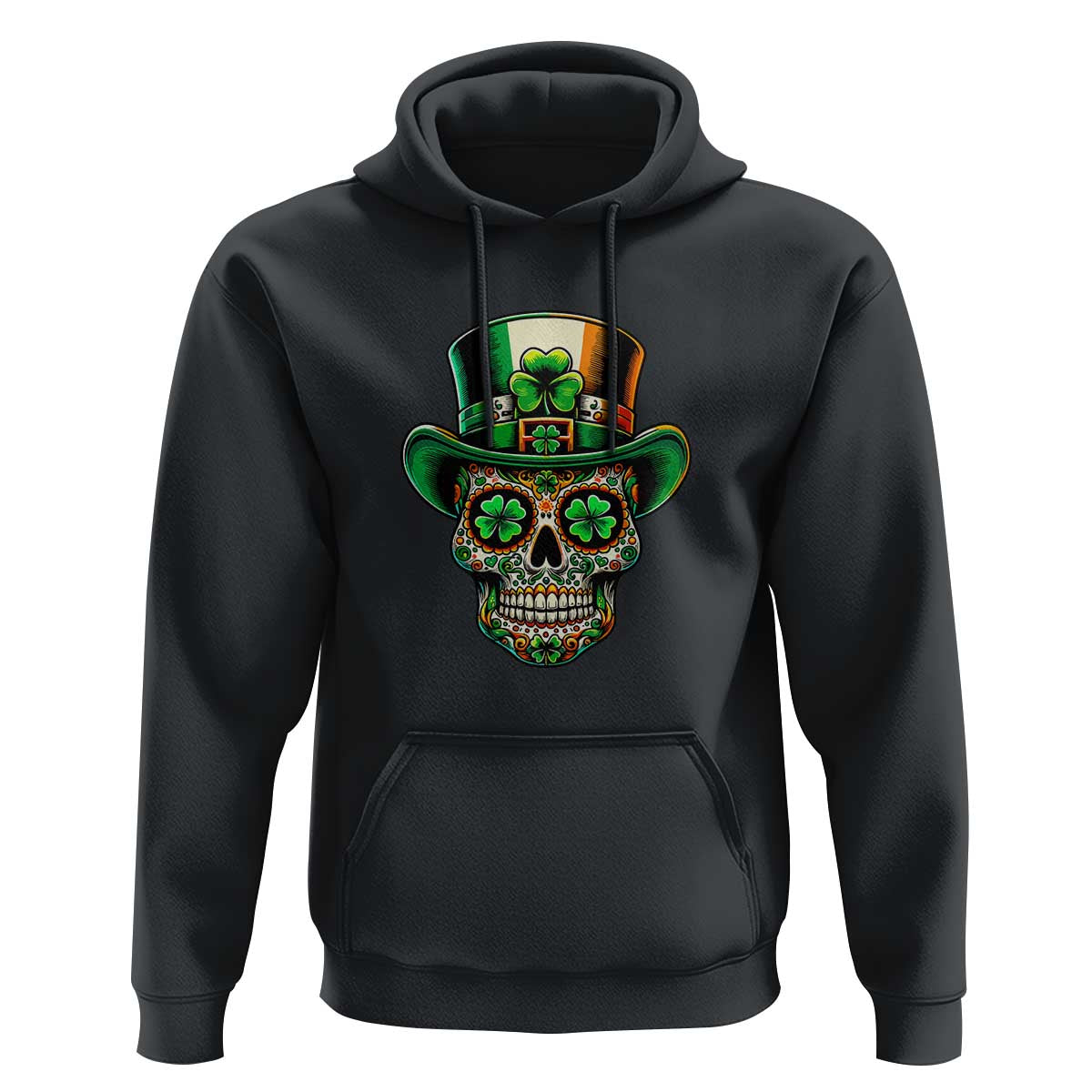 San Patties Irish Sugar Skull Hoodie St Patricks Day Of The Dead