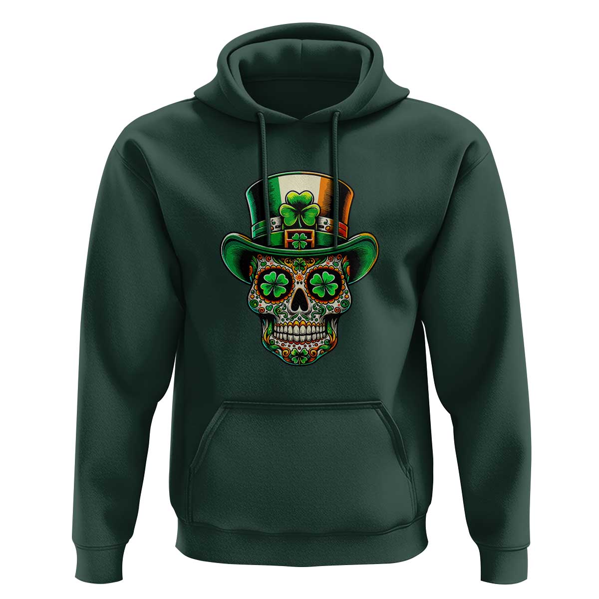 San Patties Irish Sugar Skull Hoodie St Patricks Day Of The Dead