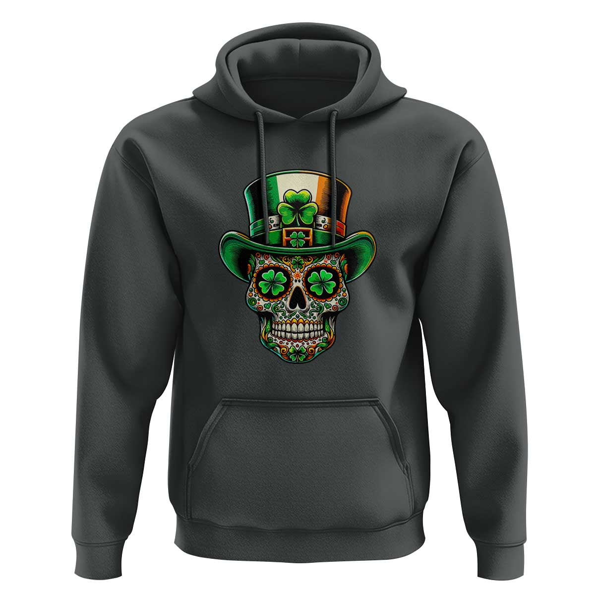 San Patties Irish Sugar Skull Hoodie St Patricks Day Of The Dead