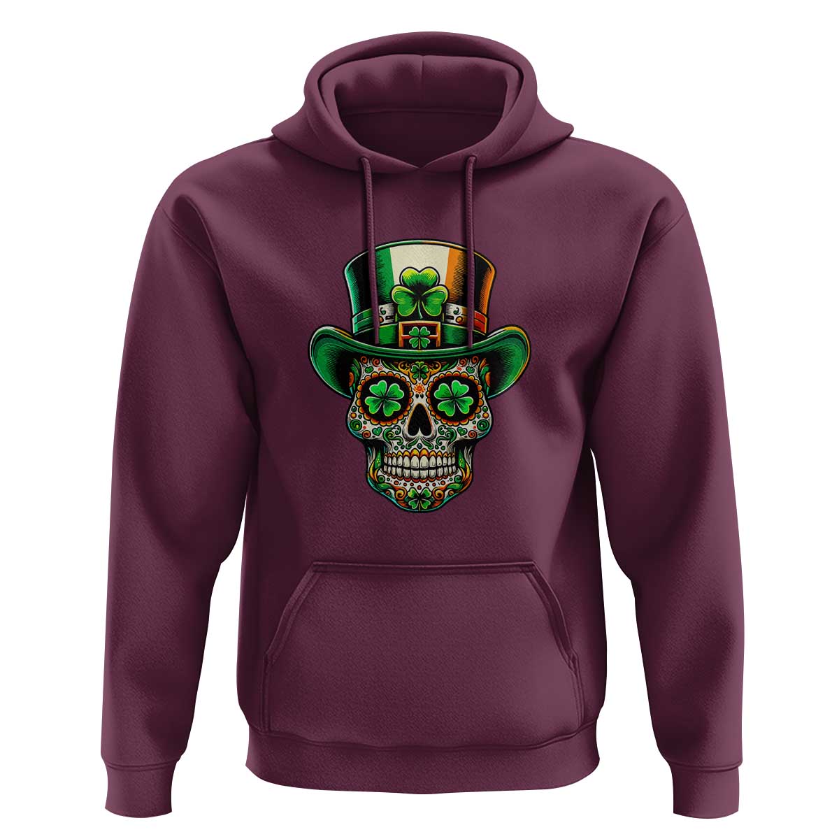 San Patties Irish Sugar Skull Hoodie St Patricks Day Of The Dead