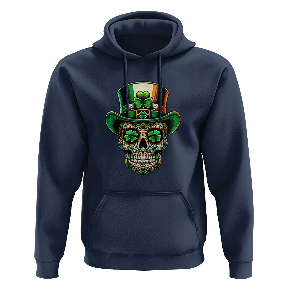 San Patties Irish Sugar Skull Hoodie St Patricks Day Of The Dead