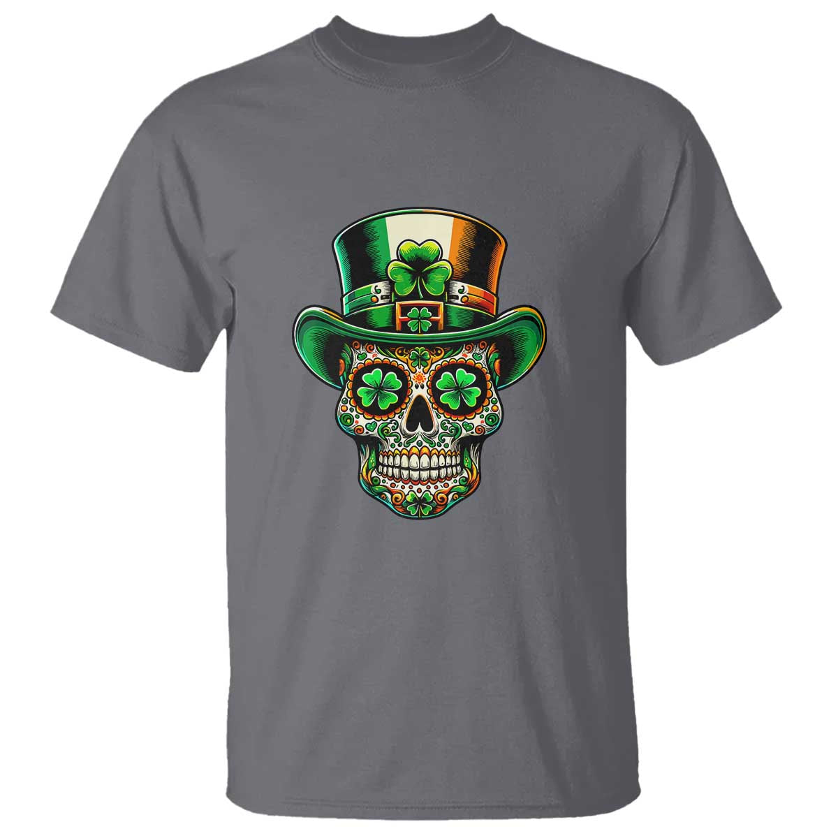 San Patties Irish Sugar Skull T Shirt St Patricks Day Of The Dead