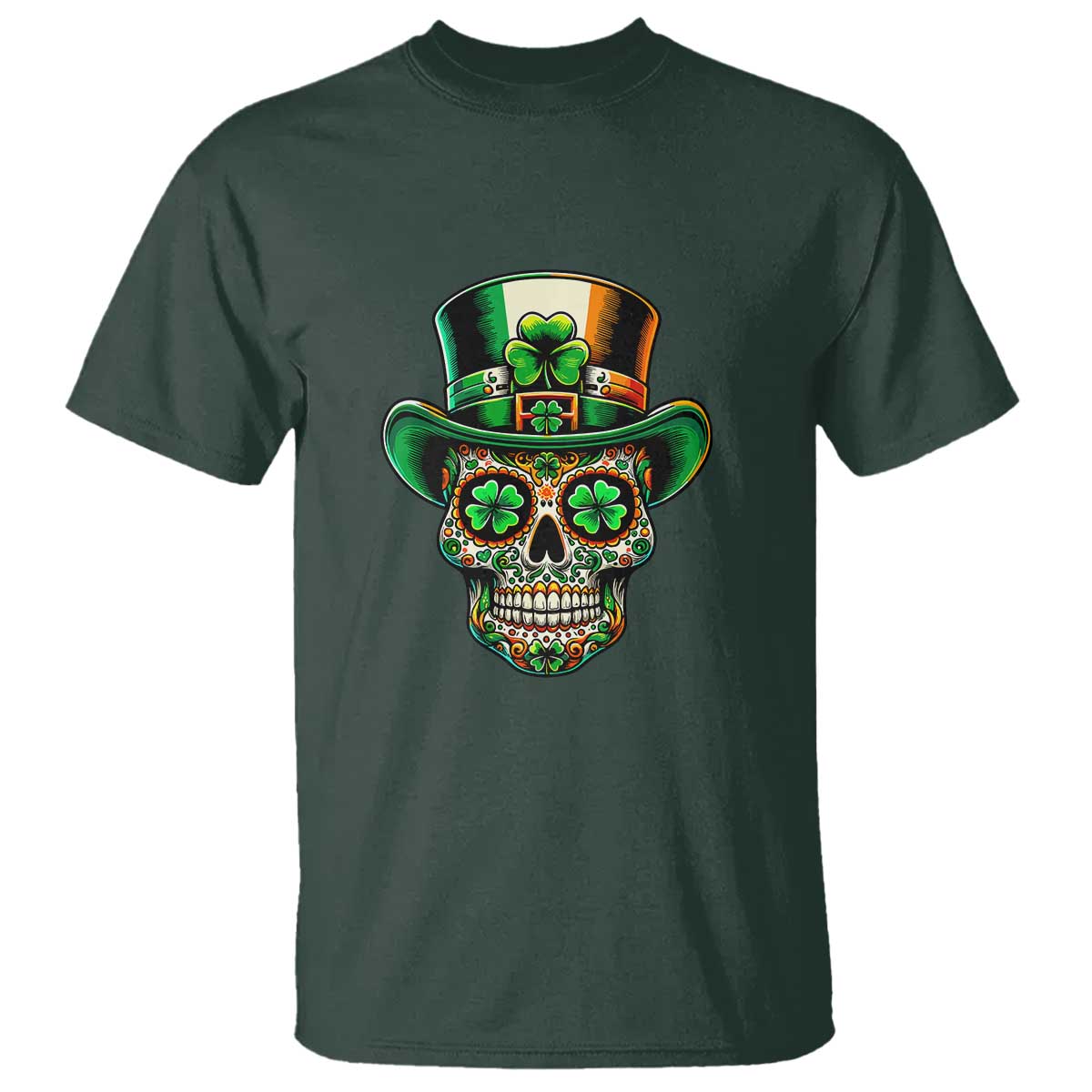 San Patties Irish Sugar Skull T Shirt St Patricks Day Of The Dead