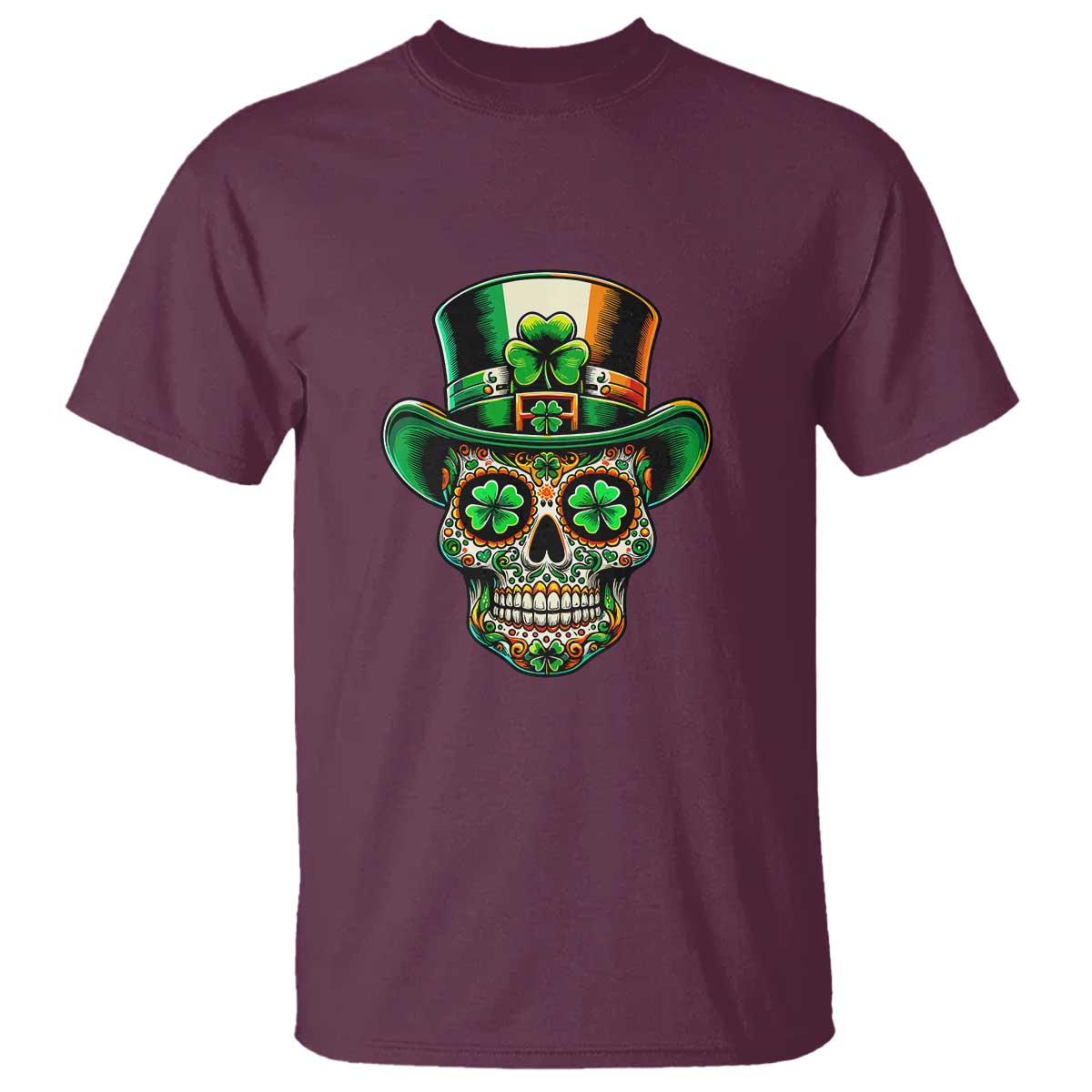 San Patties Irish Sugar Skull T Shirt St Patricks Day Of The Dead