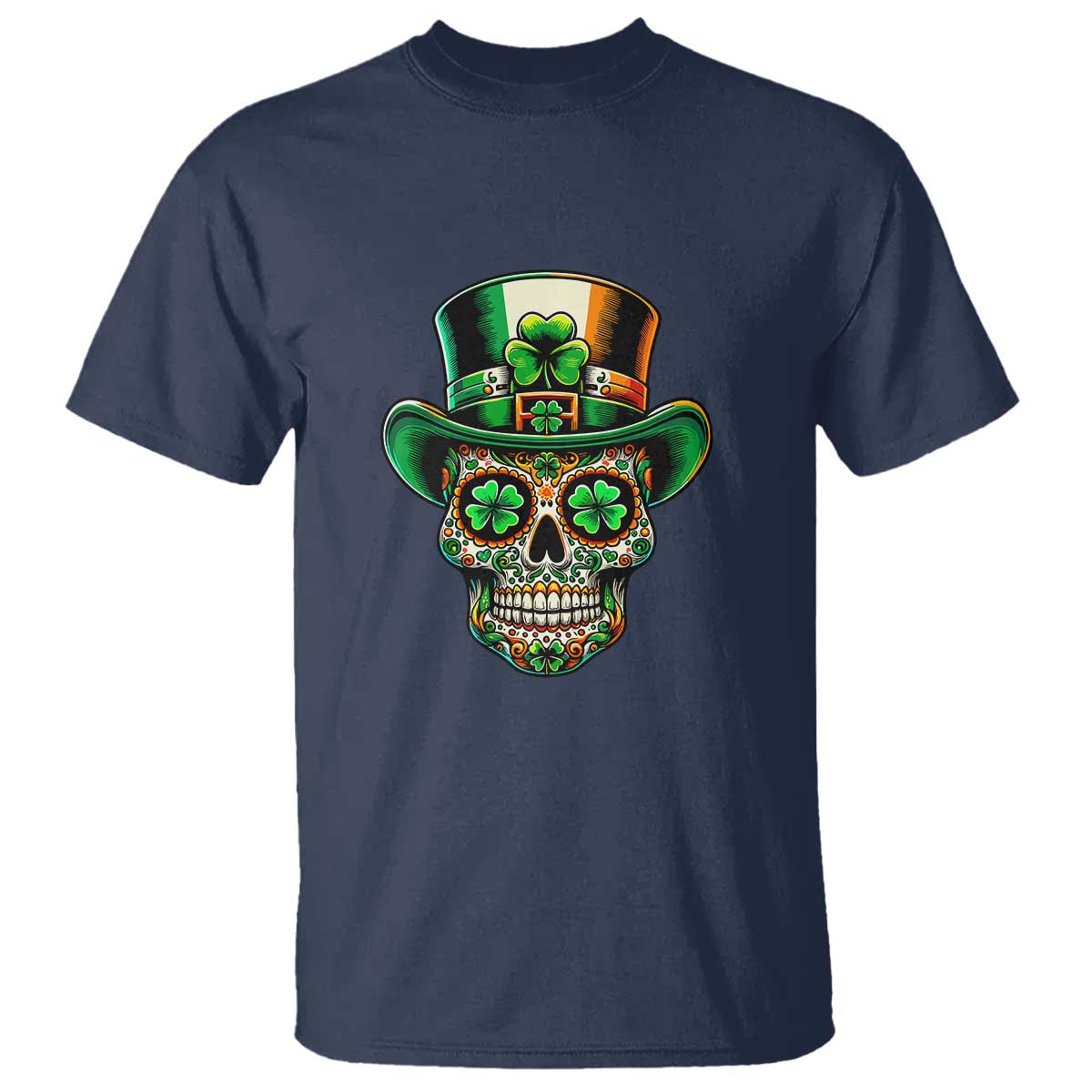 San Patties Irish Sugar Skull T Shirt St Patricks Day Of The Dead