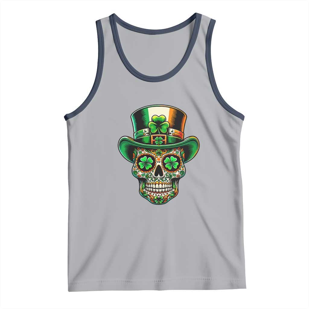 San Patties Irish Sugar Skull Tank Top St Patricks Day Of The Dead