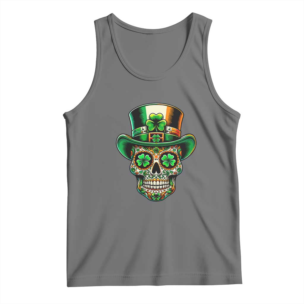 San Patties Irish Sugar Skull Tank Top St Patricks Day Of The Dead