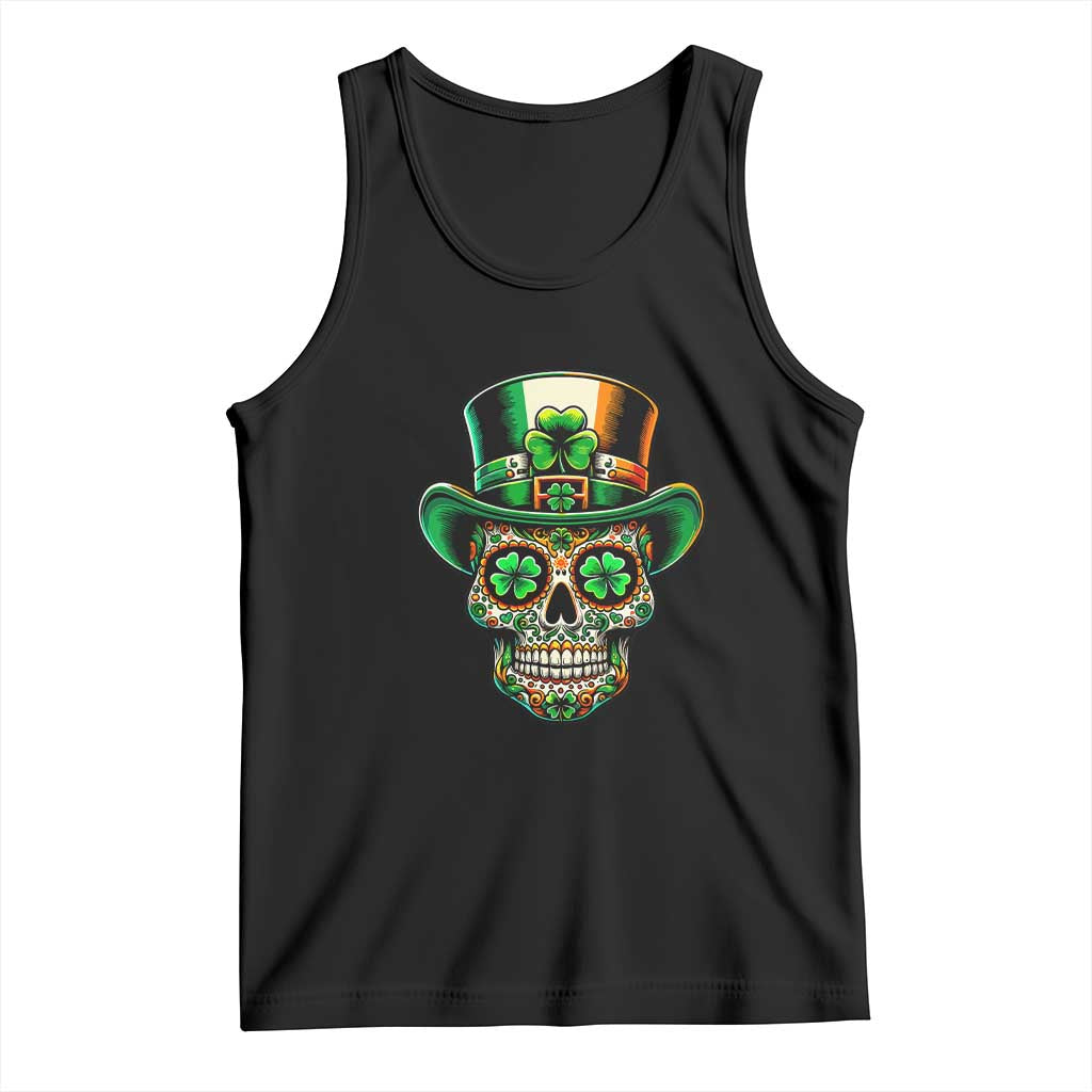 San Patties Irish Sugar Skull Tank Top St Patricks Day Of The Dead