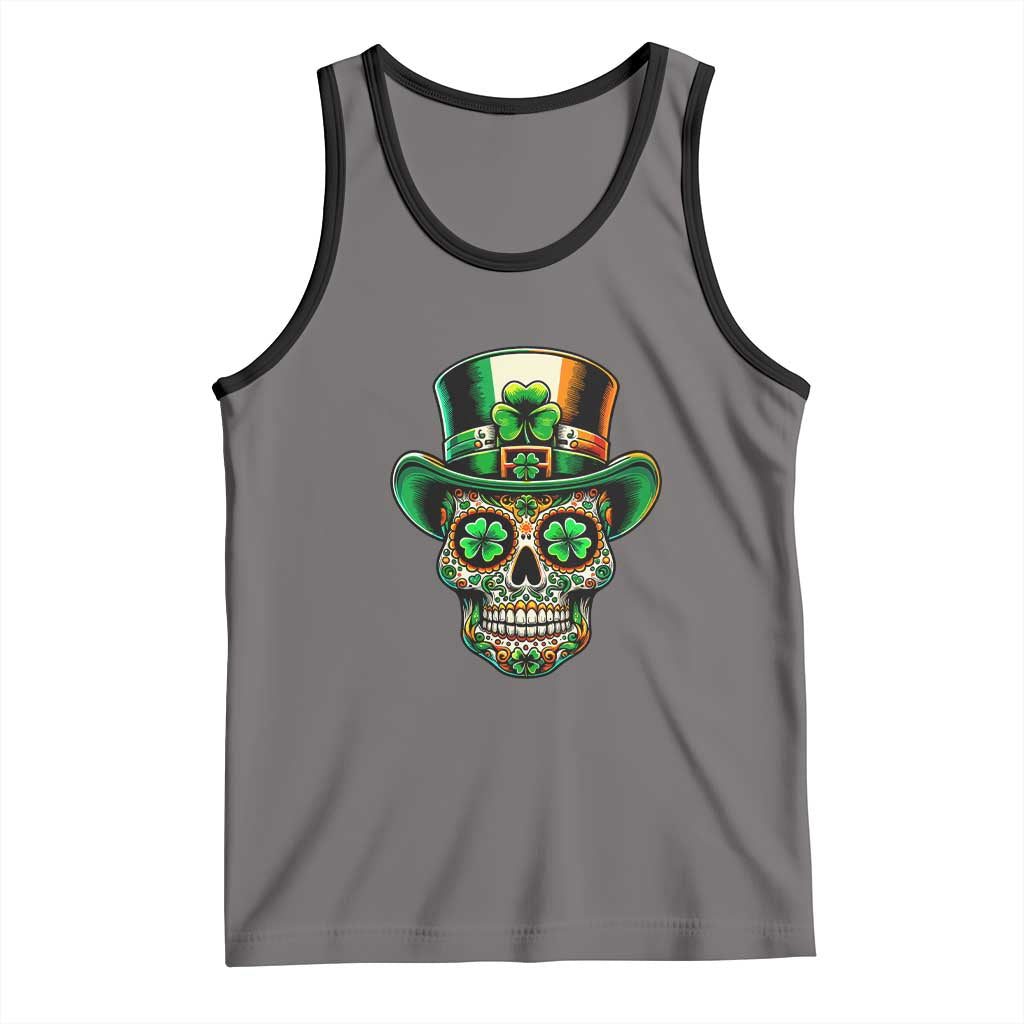San Patties Irish Sugar Skull Tank Top St Patricks Day Of The Dead