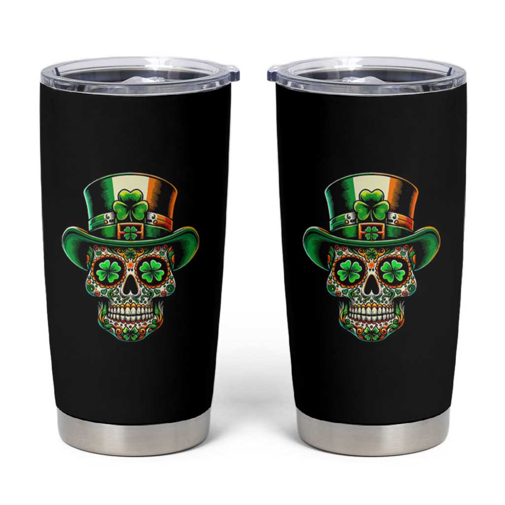 San Patties Irish Sugar Skull Tumbler Cup St Patricks Day Of The Dead
