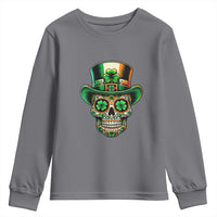 San Patties Irish Sugar Skull Youth Sweatshirt St Patricks Day Of The Dead