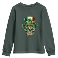 San Patties Irish Sugar Skull Youth Sweatshirt St Patricks Day Of The Dead