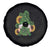 St Patrick's Day Cute Gnomes Spare Tire Cover Holding Shamrock Sunflower