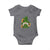 St Patrick's Day Cute Gnomes Baby Onesie Holding Shamrock Sunflower