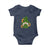 St Patrick's Day Cute Gnomes Baby Onesie Holding Shamrock Sunflower