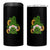 St Patrick's Day Cute Gnomes 4 in 1 Can Cooler Tumbler Holding Shamrock Sunflower