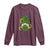 St Patrick's Day Cute Gnomes Long Sleeve Shirt Holding Shamrock Sunflower