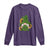 St Patrick's Day Cute Gnomes Long Sleeve Shirt Holding Shamrock Sunflower
