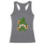 St Patrick's Day Cute Gnomes Racerback Tank Top Holding Shamrock Sunflower