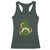 St Patrick's Day Cute Gnomes Racerback Tank Top Holding Shamrock Sunflower