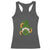 St Patrick's Day Cute Gnomes Racerback Tank Top Holding Shamrock Sunflower