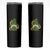 St Patrick's Day Cute Gnomes Skinny Tumbler Holding Shamrock Sunflower