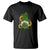 St Patrick's Day Cute Gnomes T Shirt Holding Shamrock Sunflower