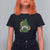 St Patrick's Day Cute Gnomes T Shirt For Women Holding Shamrock Sunflower
