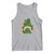 St Patrick's Day Cute Gnomes Tank Top Holding Shamrock Sunflower