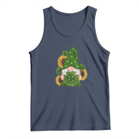 St Patrick's Day Cute Gnomes Tank Top Holding Shamrock Sunflower