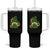 St Patrick's Day Cute Gnomes Tumbler With Handle Holding Shamrock Sunflower