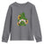 St Patrick's Day Cute Gnomes Youth Sweatshirt Holding Shamrock Sunflower