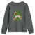 St Patrick's Day Cute Gnomes Youth Sweatshirt Holding Shamrock Sunflower