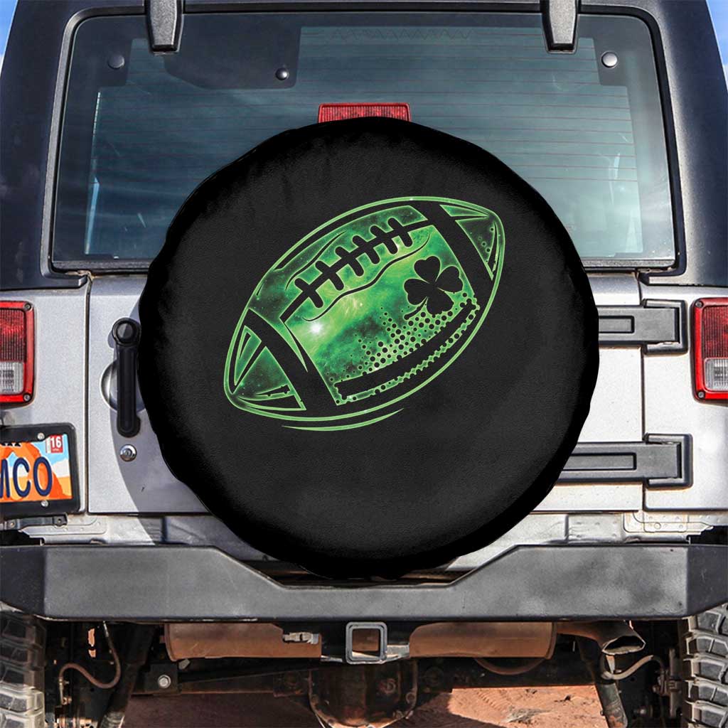 Lucky Shamrock Football Spare Tire Cover Irish Clover St Patricks Day Sport Lover