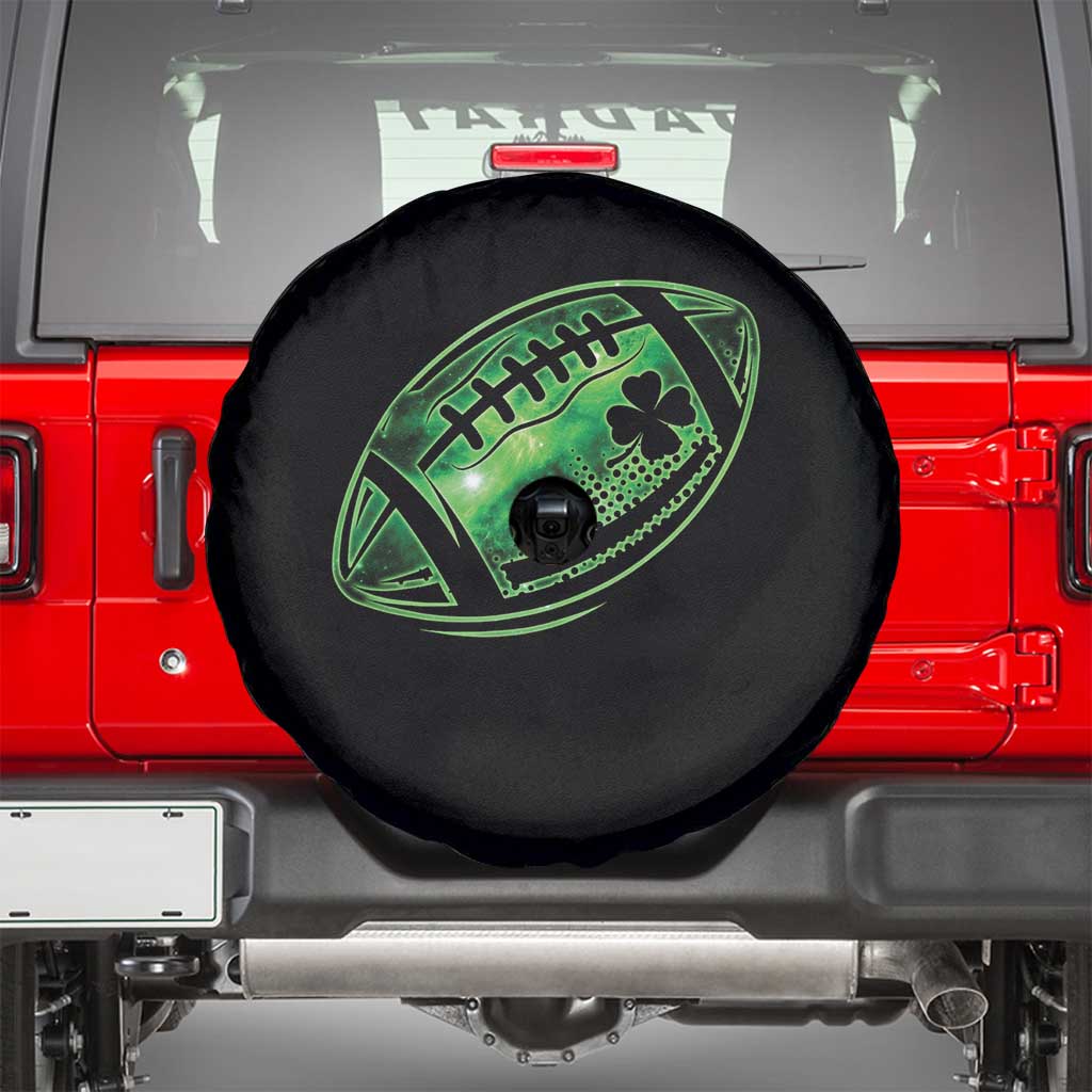 Lucky Shamrock Football Spare Tire Cover Irish Clover St Patricks Day Sport Lover