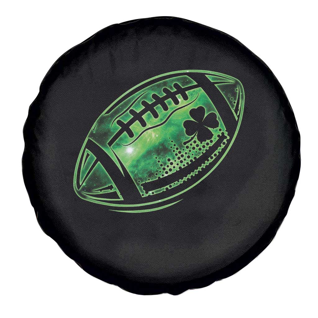 Lucky Shamrock Football Spare Tire Cover Irish Clover St Patricks Day Sport Lover