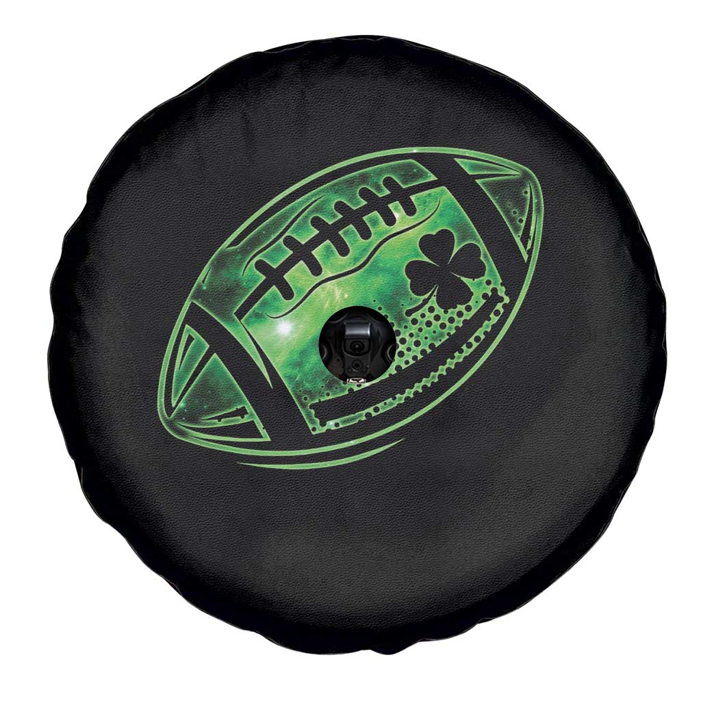 Lucky Shamrock Football Spare Tire Cover Irish Clover St Patricks Day Sport Lover