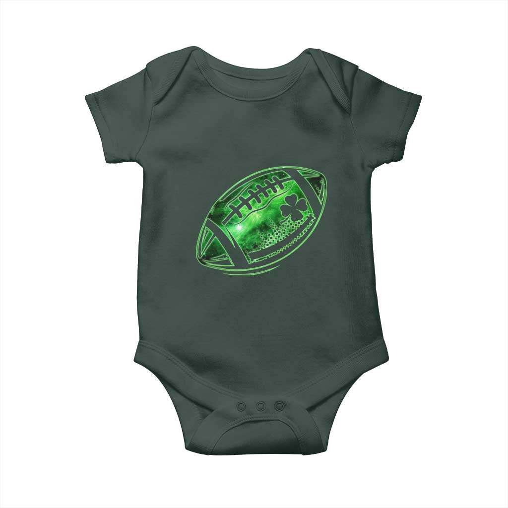 Lucky Shamrock Football Baby Onesie Irish Clover St Patricks Day Sport Lover