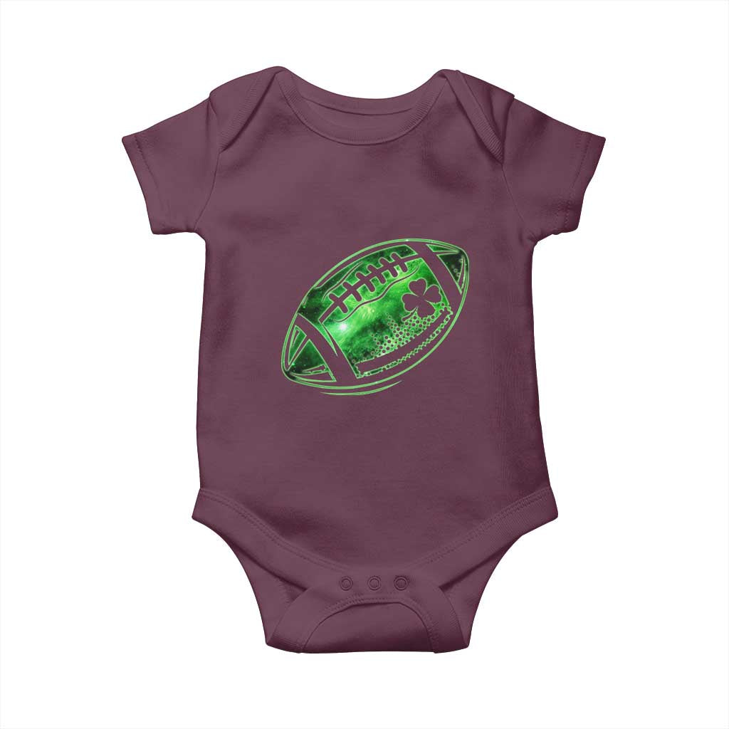 Lucky Shamrock Football Baby Onesie Irish Clover St Patricks Day Sport Lover