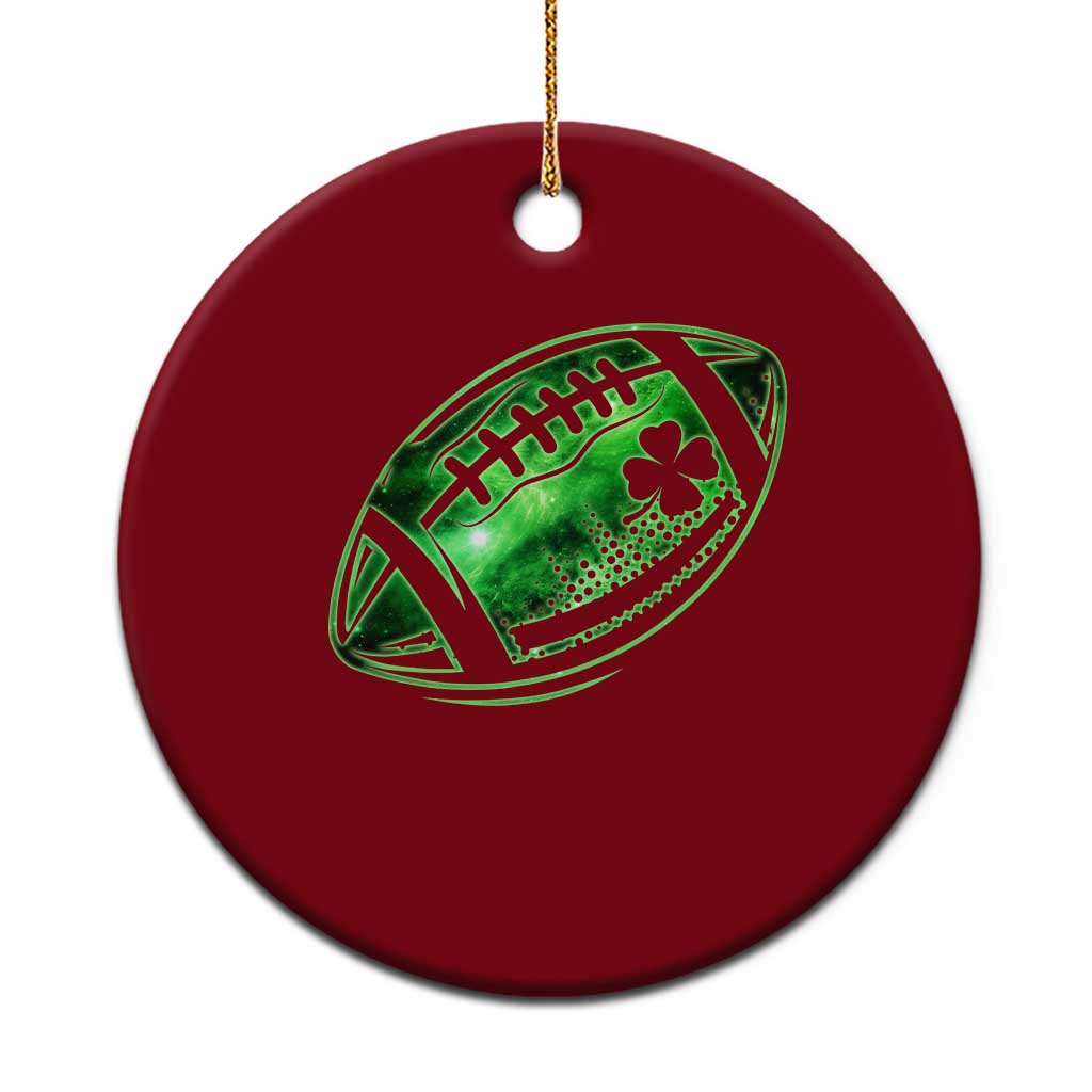 Lucky Shamrock Football Ceramic Ornament Irish Clover St Patricks Day Sport Lover - Wonder Print Shop