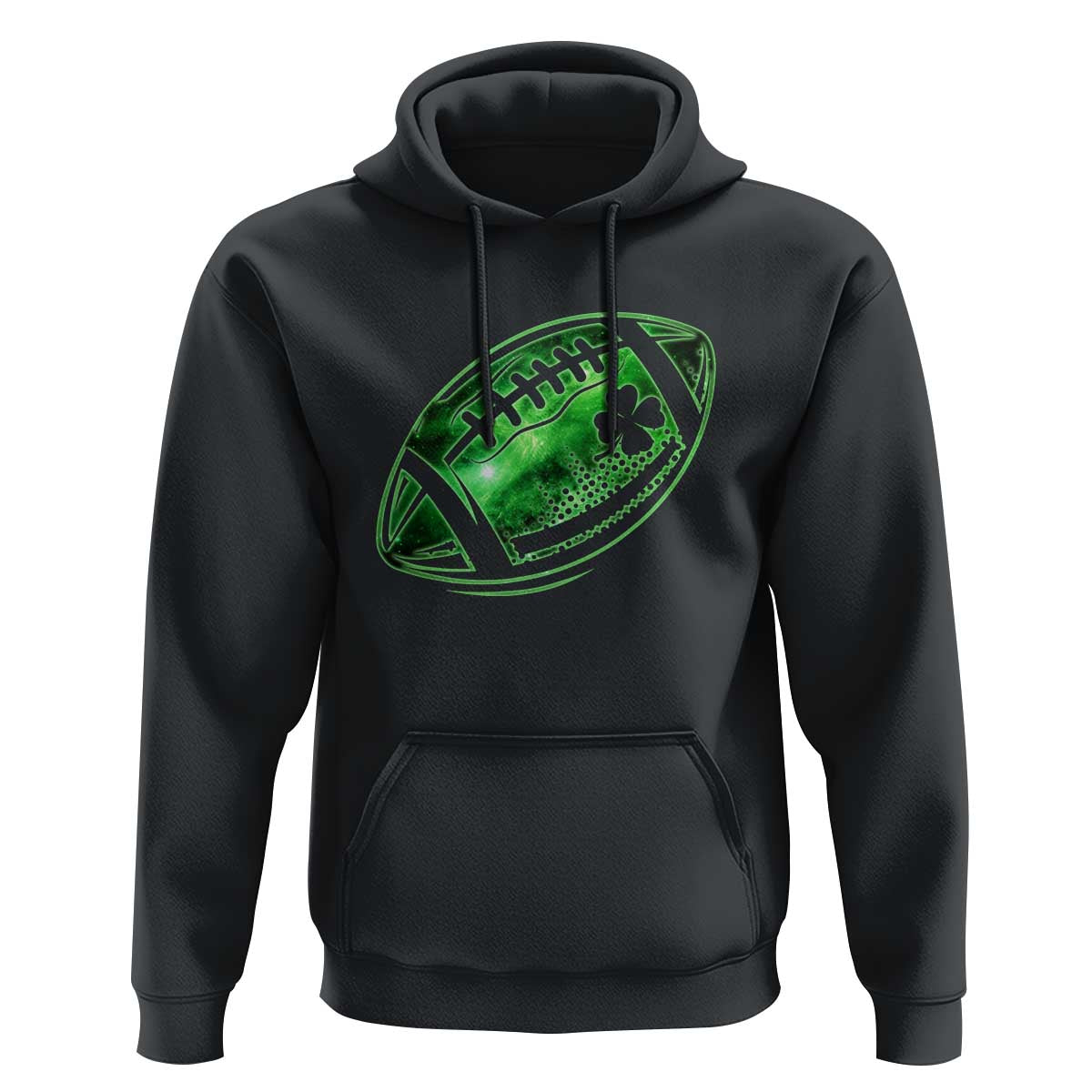 Lucky Shamrock Football Hoodie Irish Clover St Patricks Day Sport Lover