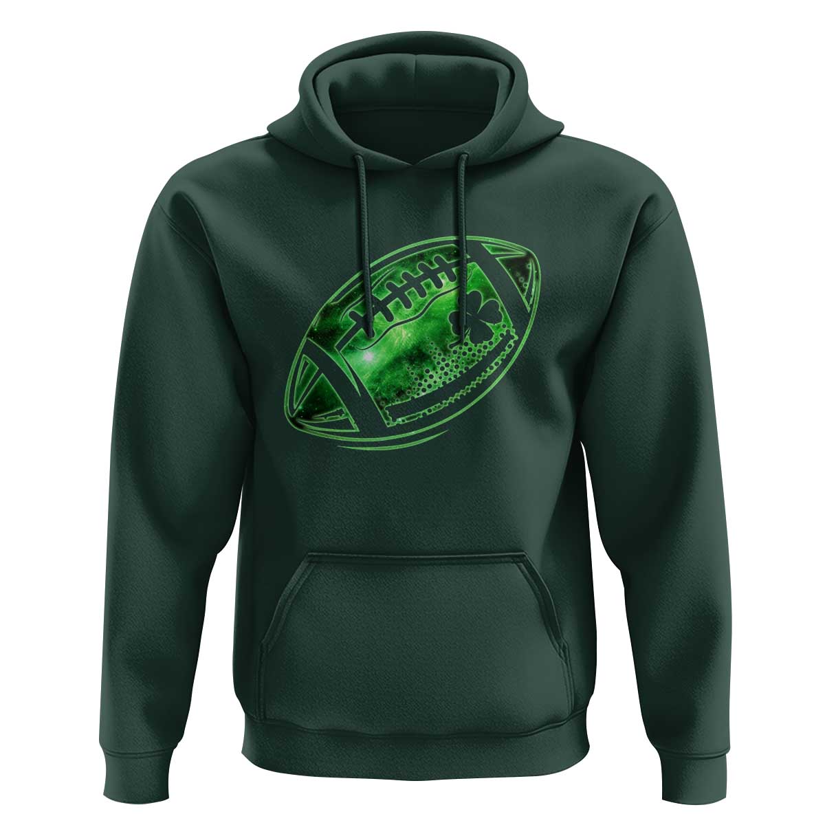 Lucky Shamrock Football Hoodie Irish Clover St Patricks Day Sport Lover