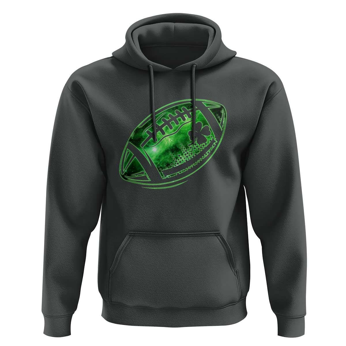 Lucky Shamrock Football Hoodie Irish Clover St Patricks Day Sport Lover