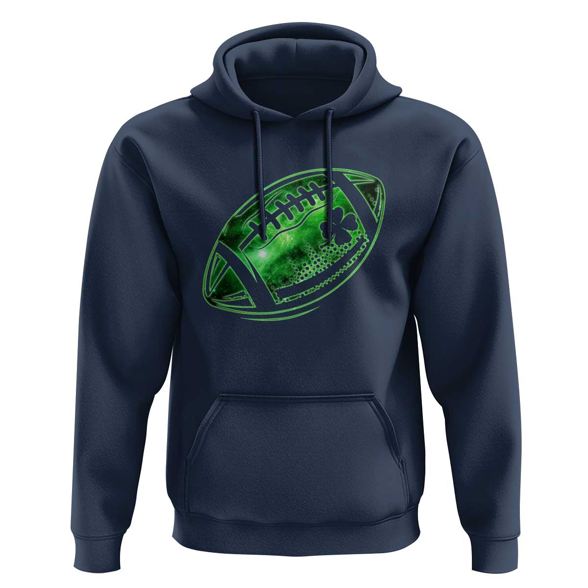 Lucky Shamrock Football Hoodie Irish Clover St Patricks Day Sport Lover