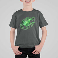 Lucky Shamrock Football T Shirt For Kid Irish Clover St Patricks Day Sport Lover