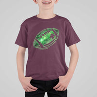 Lucky Shamrock Football T Shirt For Kid Irish Clover St Patricks Day Sport Lover