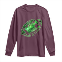 Lucky Shamrock Football Long Sleeve Shirt Irish Clover St Patricks Day Sport Lover